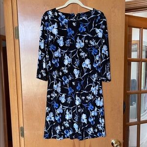 Tommy Hilfiger Black and Blue Floral Dress
